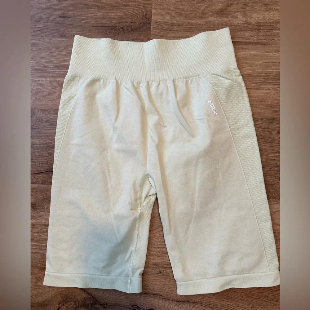 Gymshark Biker Shorts Neon Green Yellow Workout‎ Lifting Running High Waisted